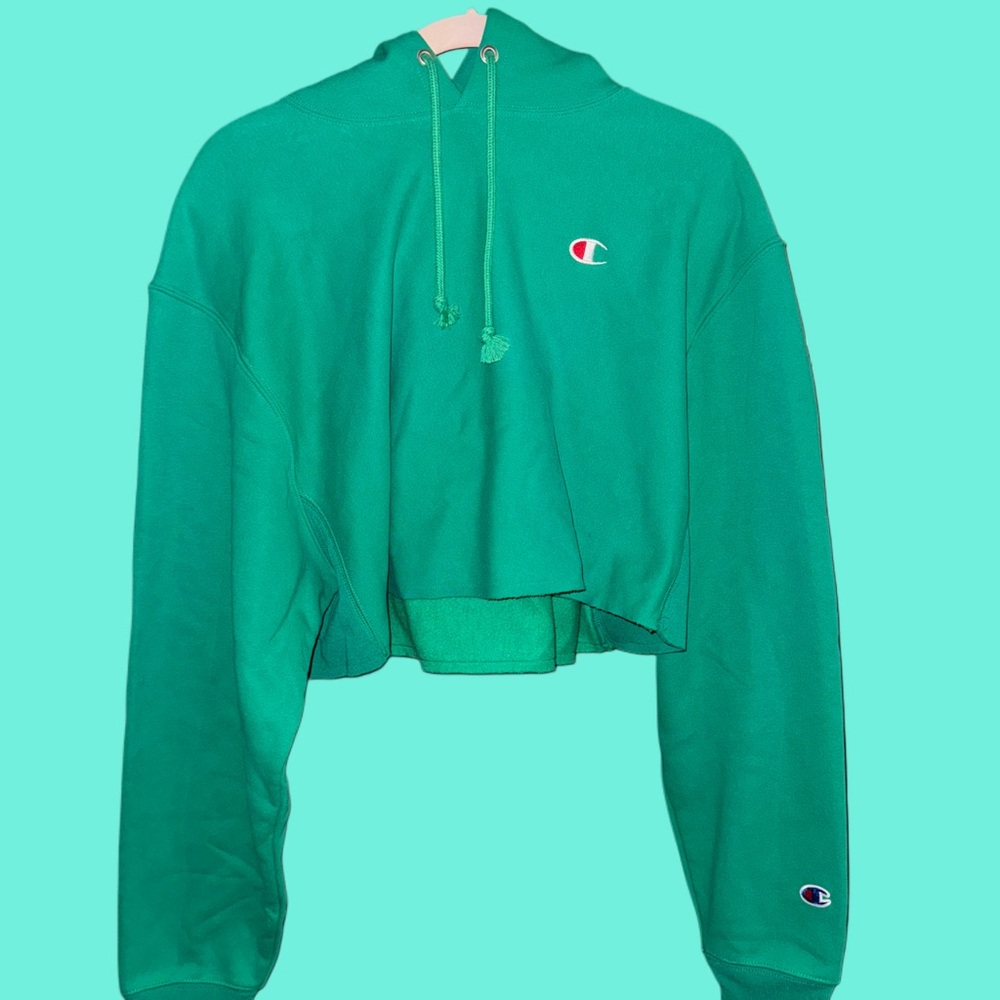 cropped champion hoodie